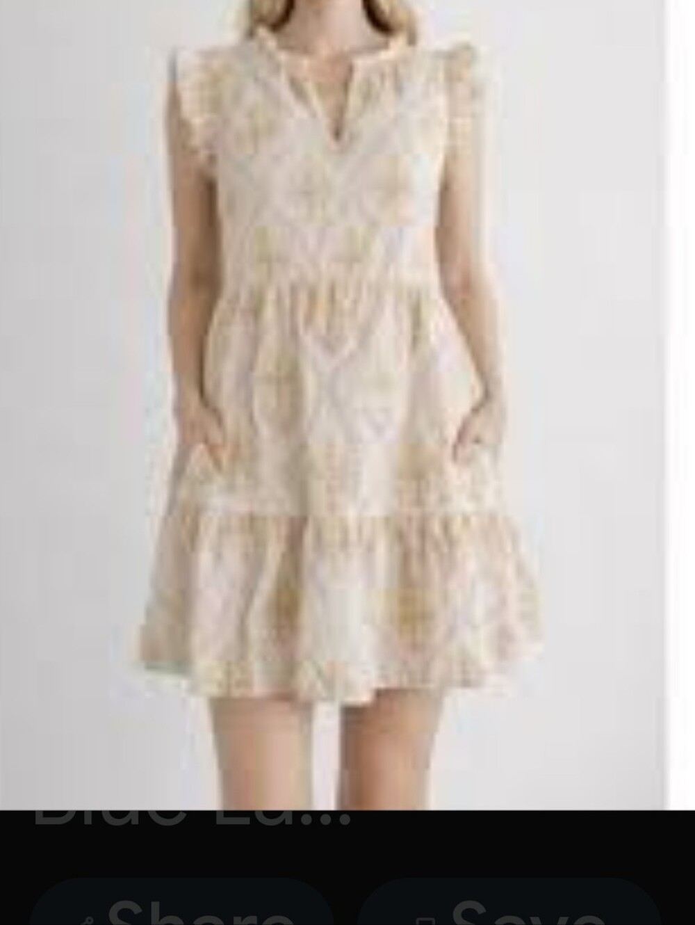 Sleeveless Cream Floral Tiered Mini Dress